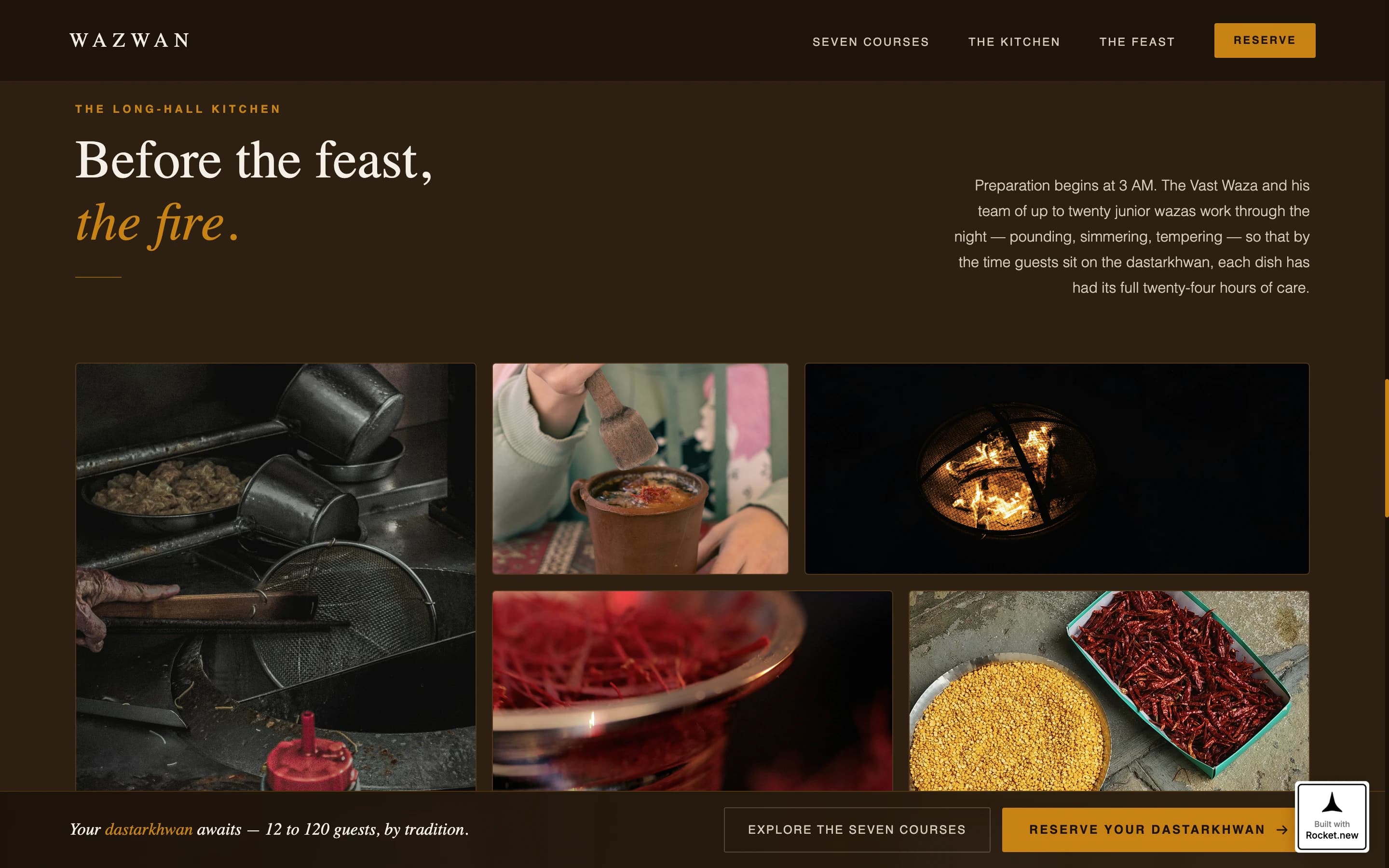 Feast — Authentic Kashmiri Catering Landing Page Template