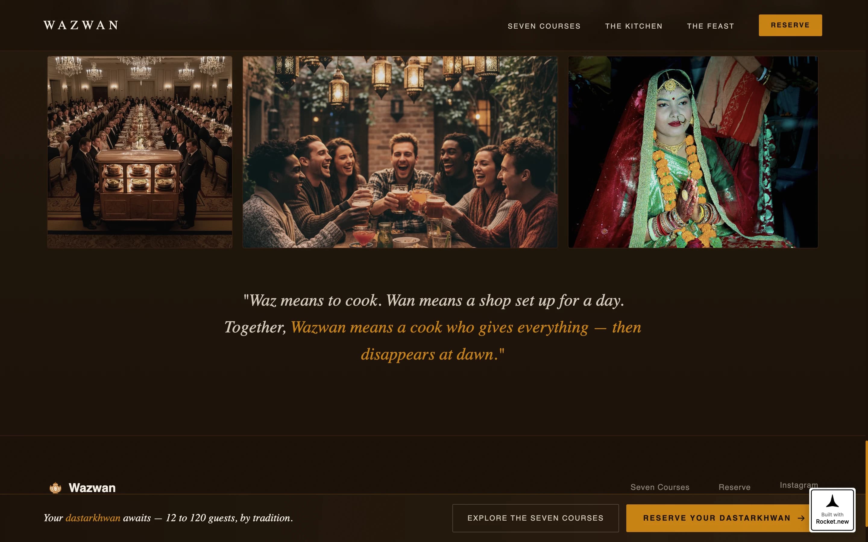 Feast — Authentic Kashmiri Catering Landing Page Template