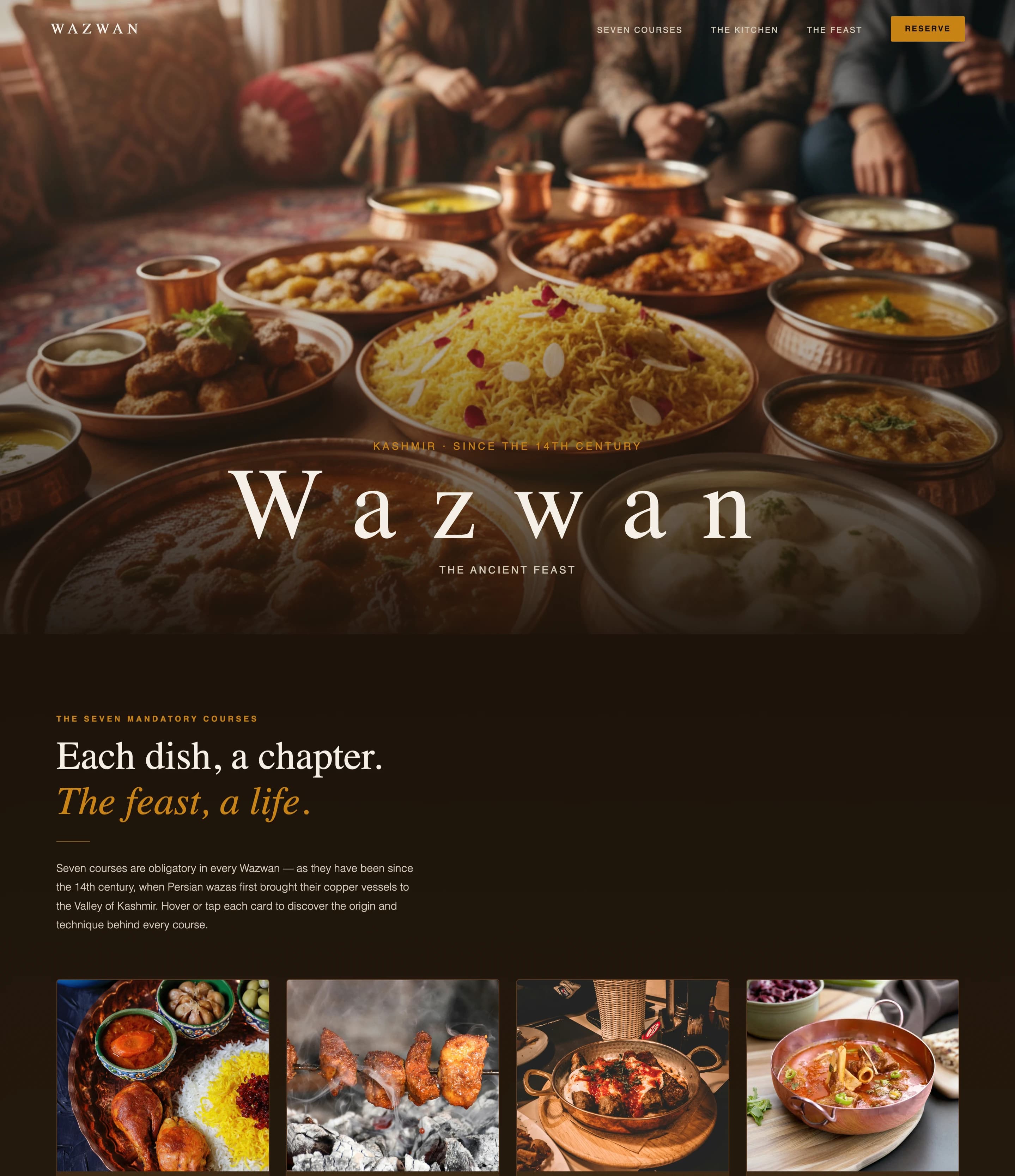 Feast — Authentic Kashmiri Catering Landing Page Template
