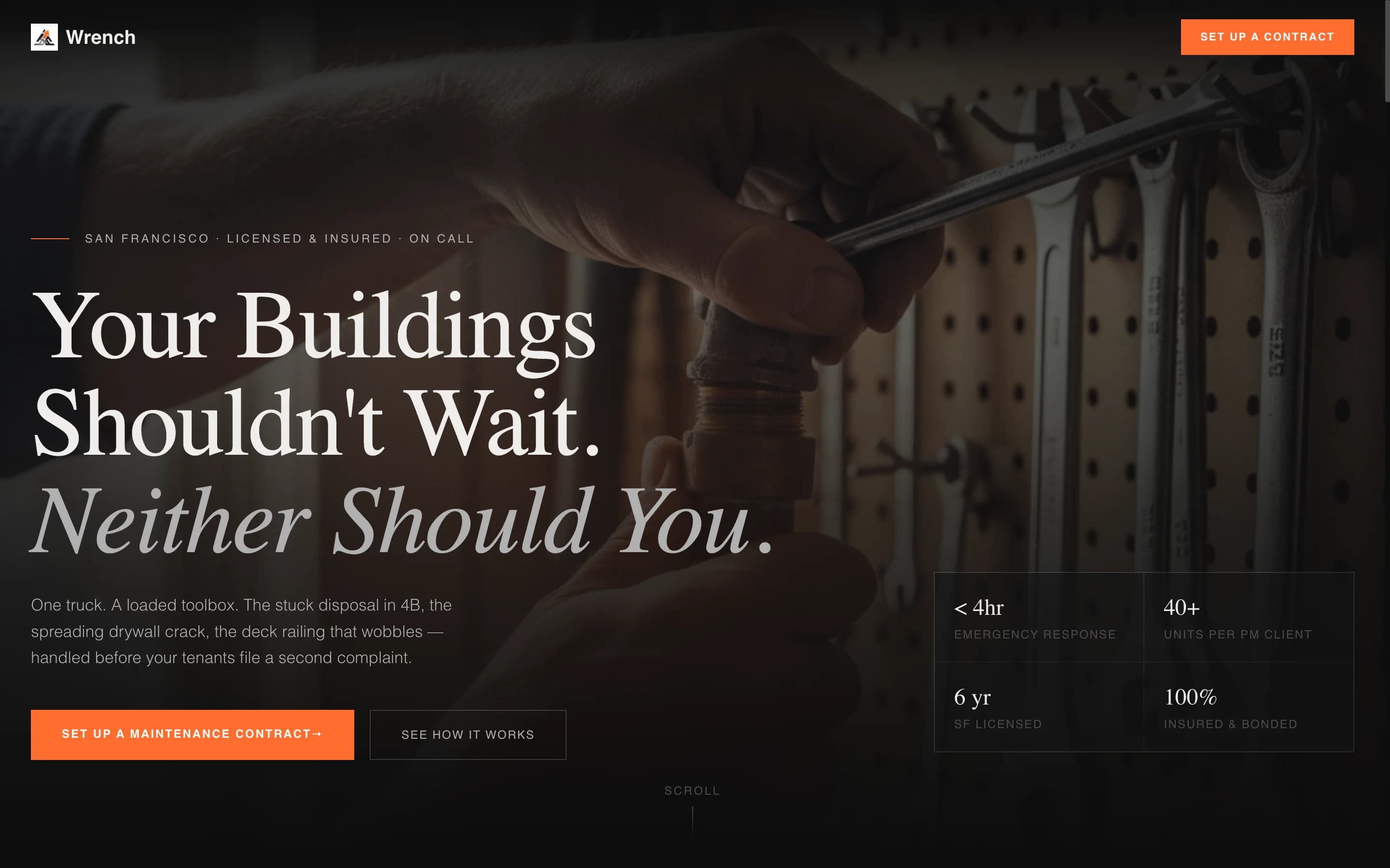 Wrench - Reliable Handyman Landing Page Template