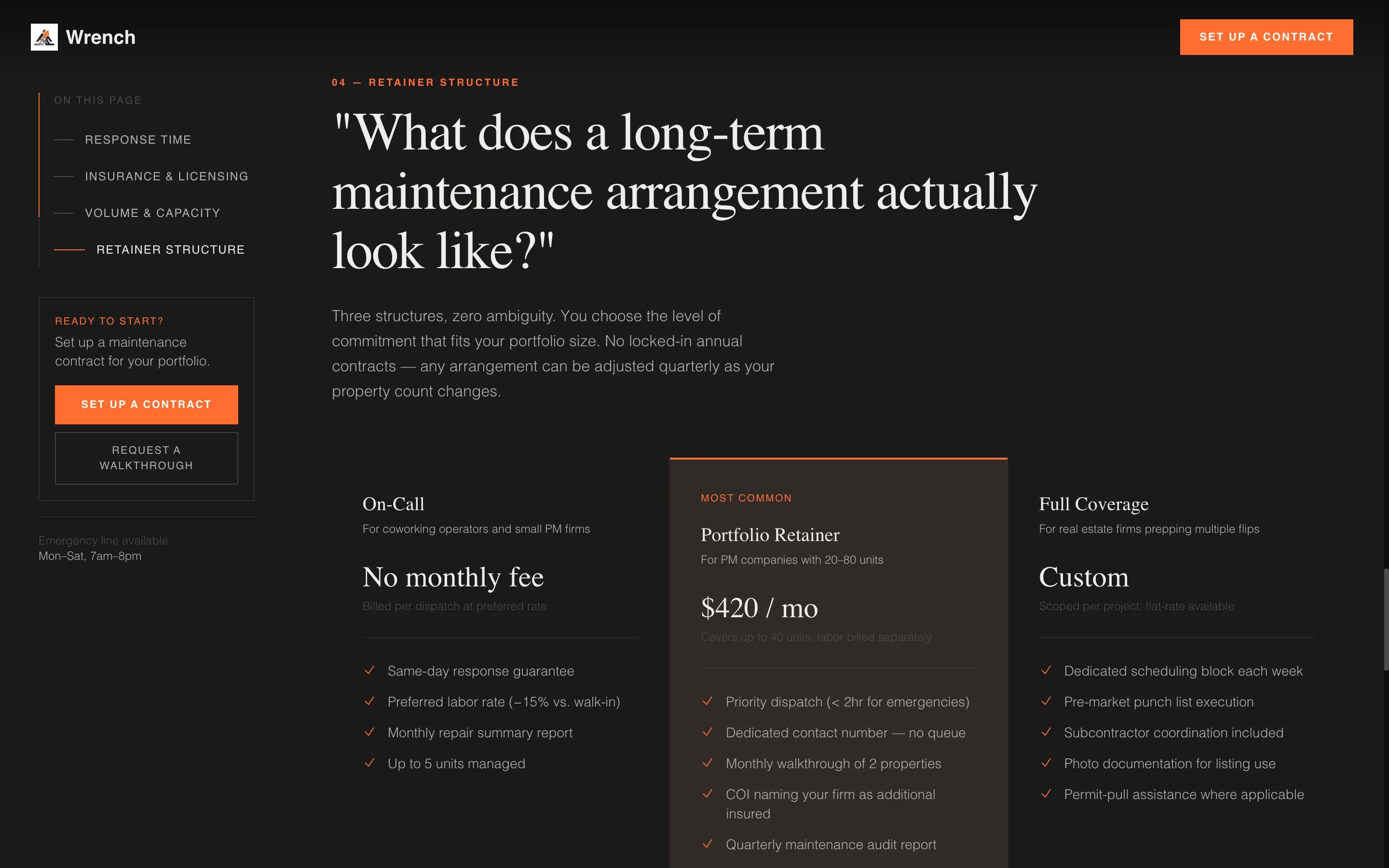 Wrench - Reliable Handyman Landing Page Template