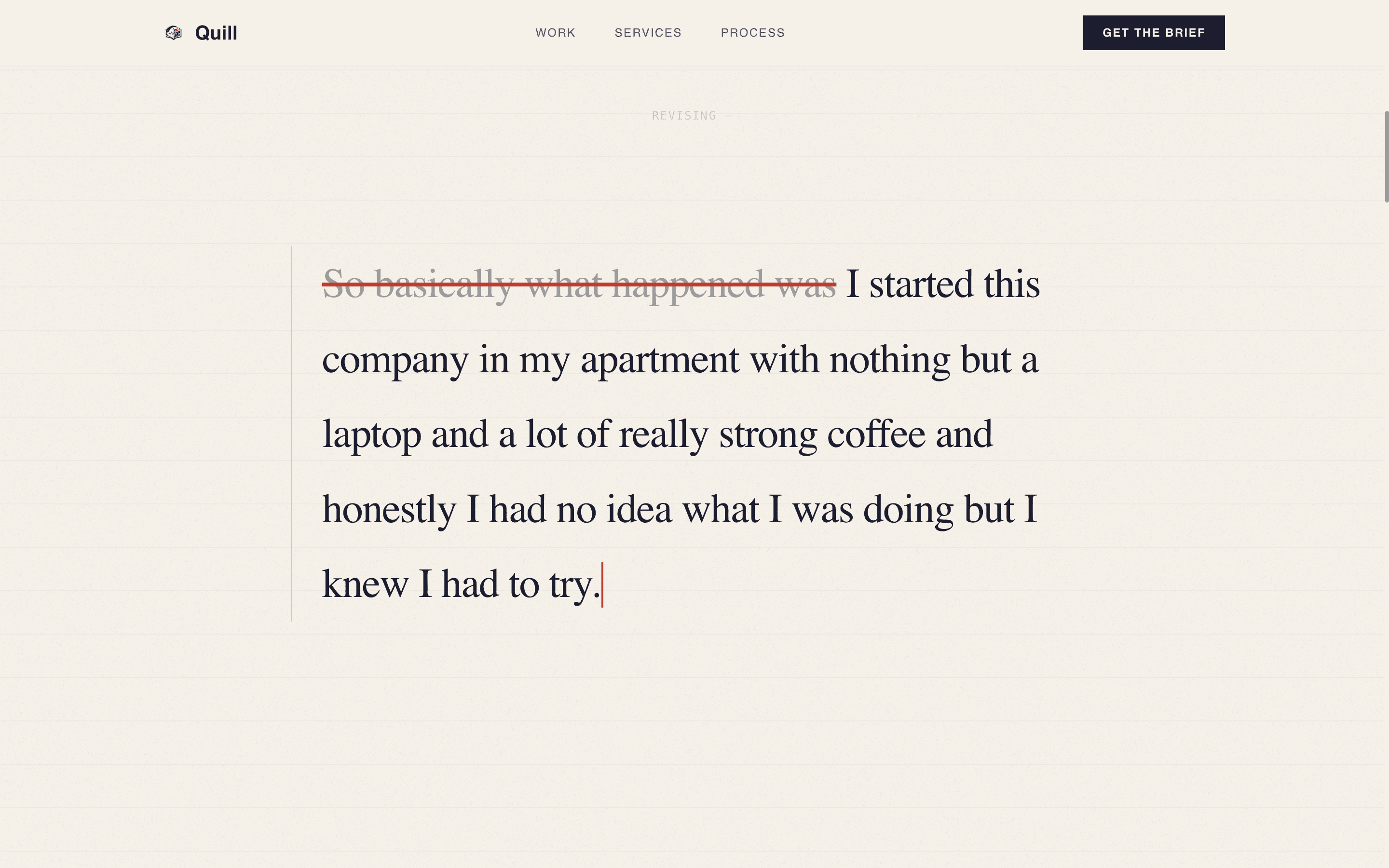 Quill - Transformative Ghost Writer Landing Page Template