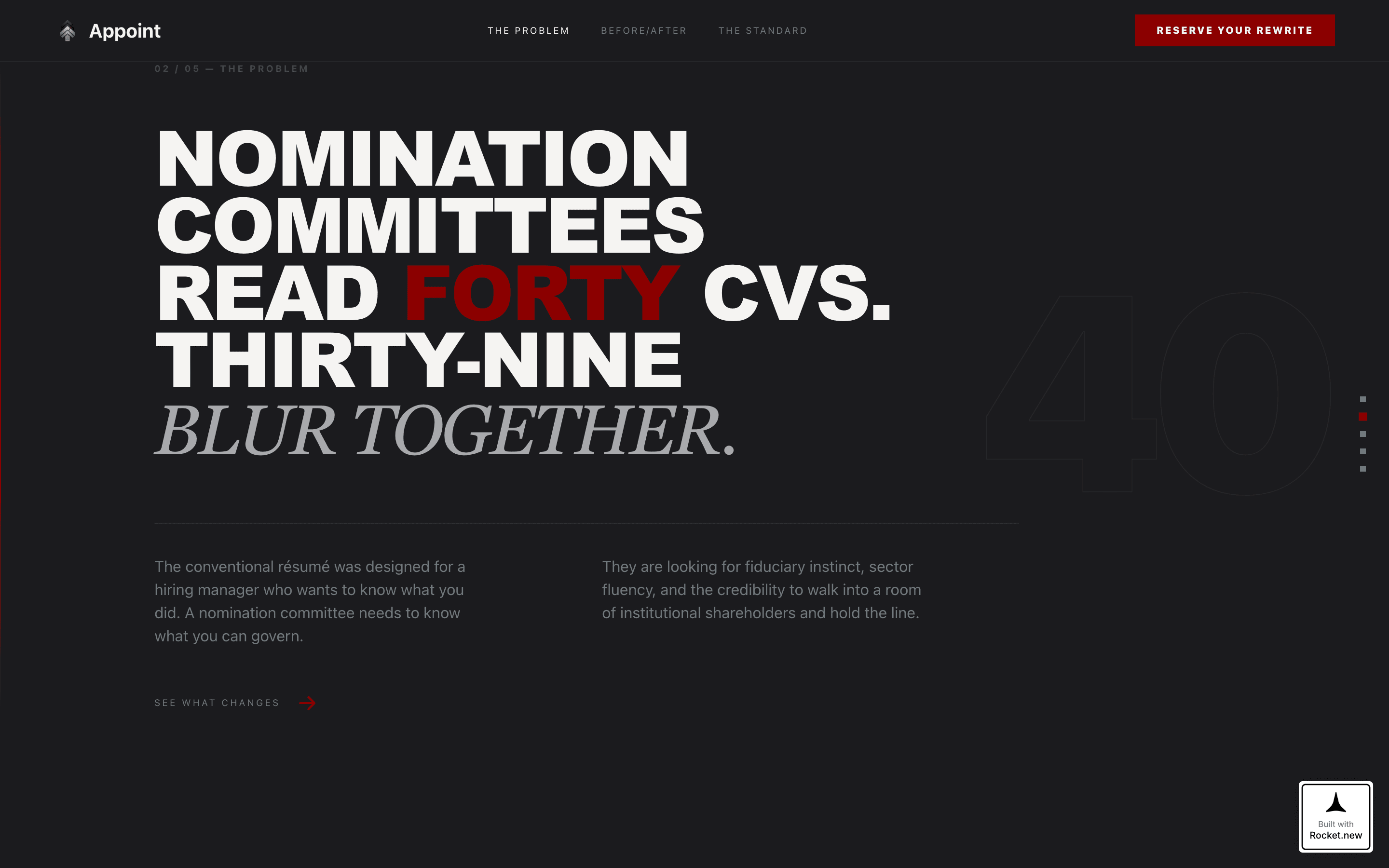 Appoint - Powerful Boardmember Landing Page Template