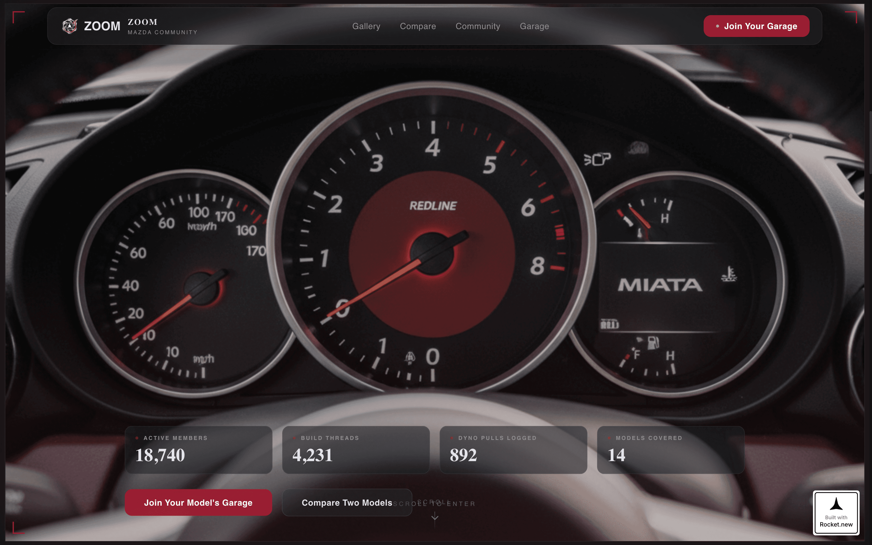 Zoom - Dynamic Mazda Community Landing Page Template