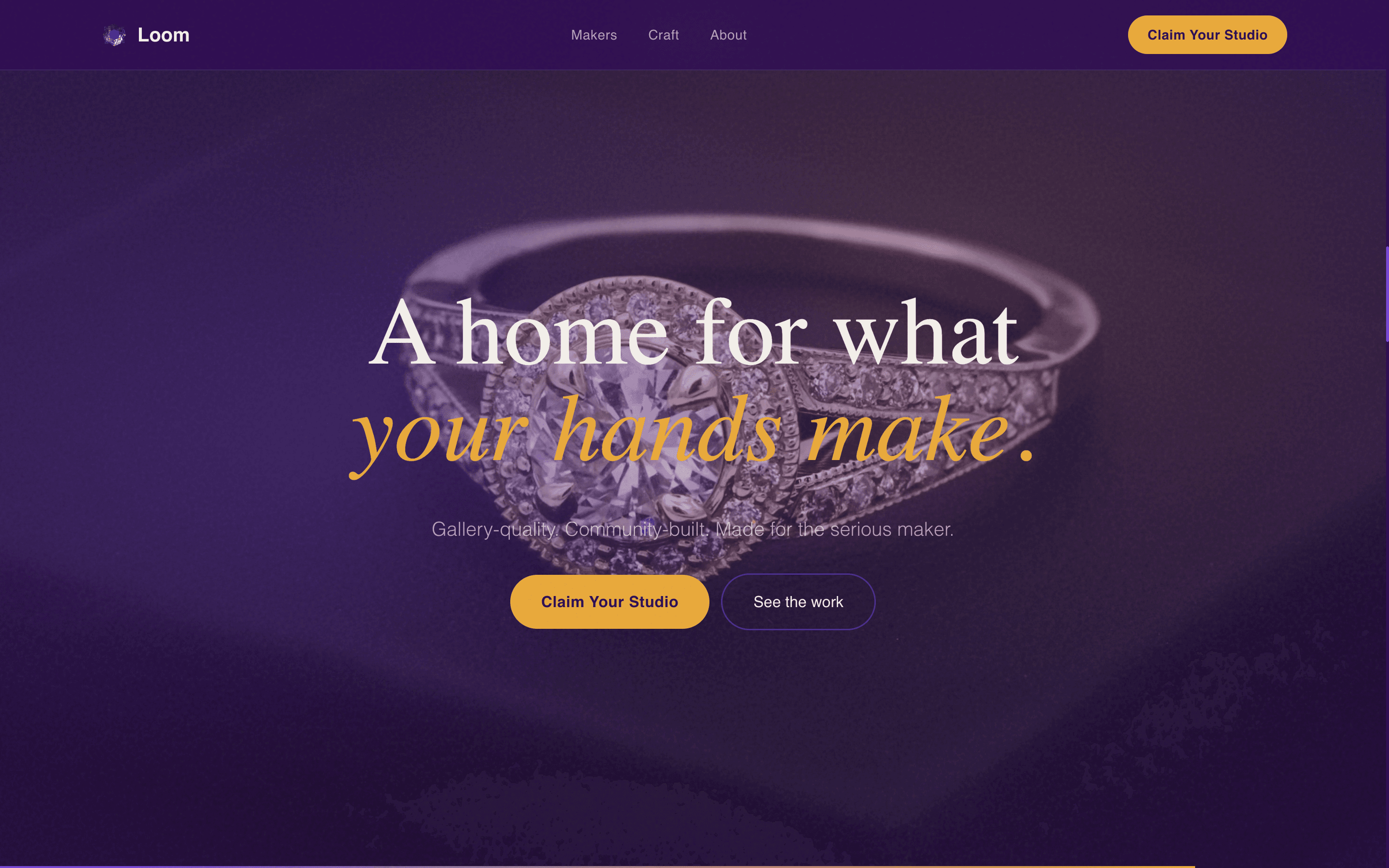 Loom - Artisan Craft Landing Page Template