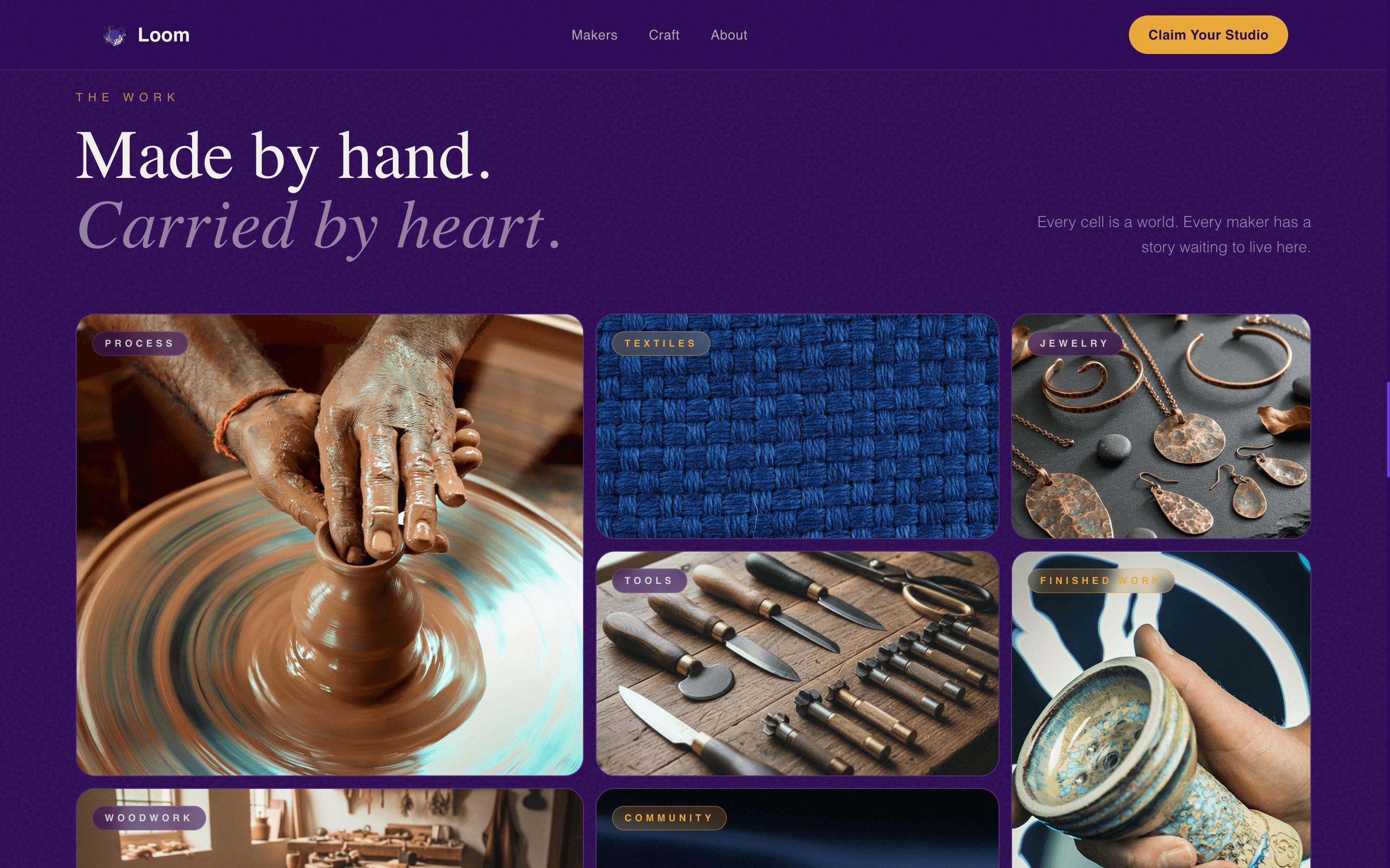 Loom - Artisan Craft Landing Page Template