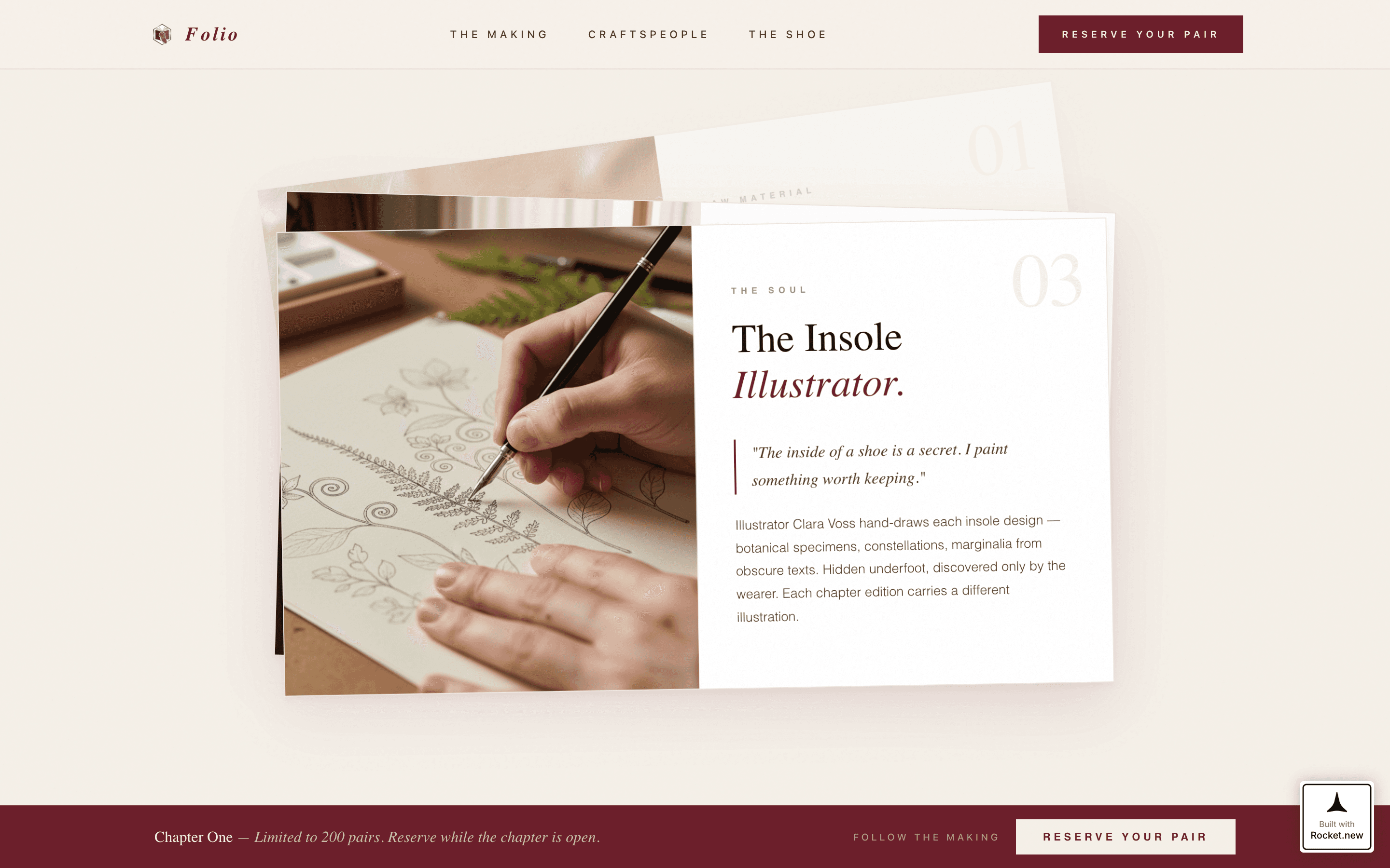 Folio - Elegant Academia Landing Page Template