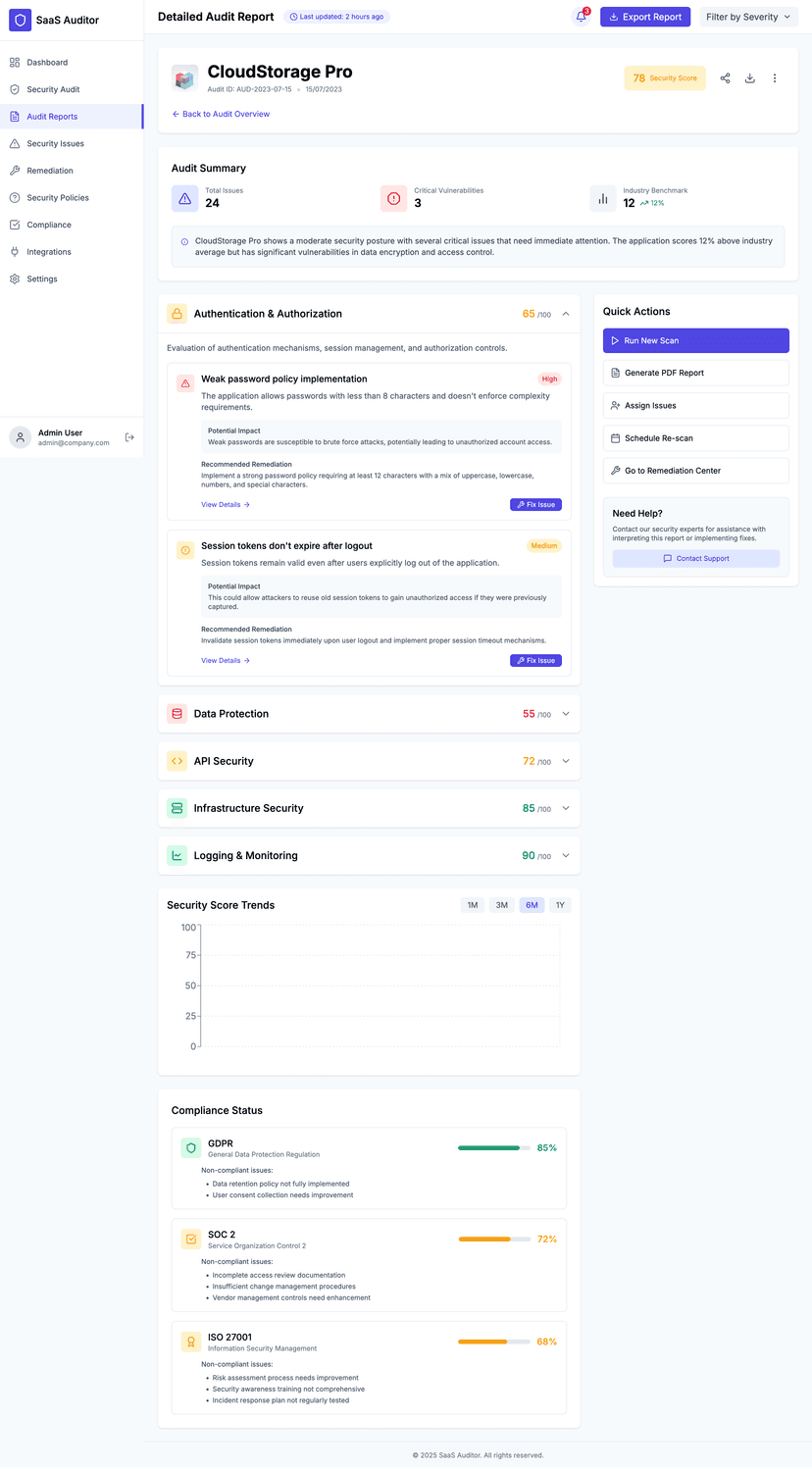 Security audit app preview