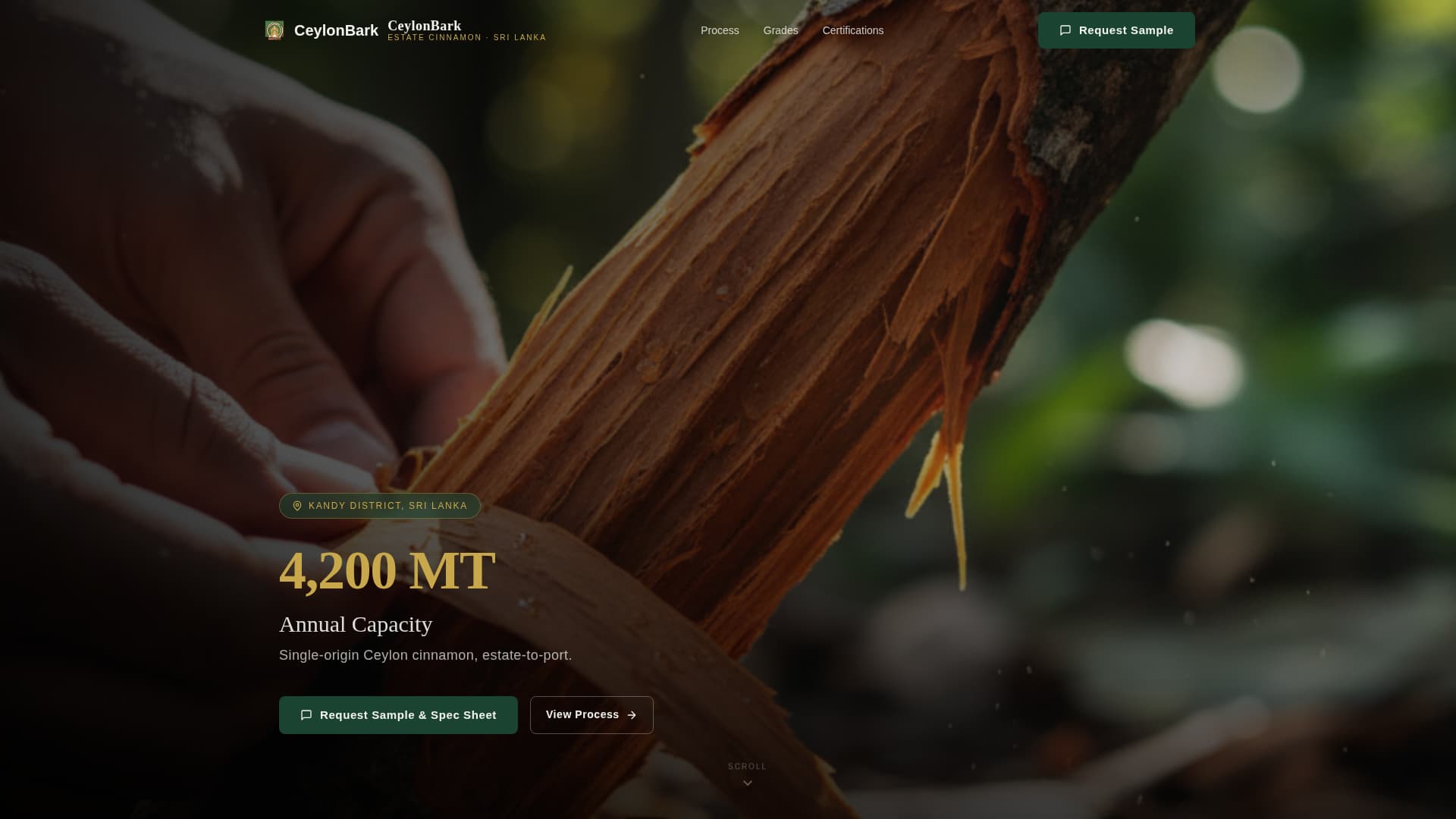 Bark - Proven Plantation Landing Page Template Template | Build Fully ...