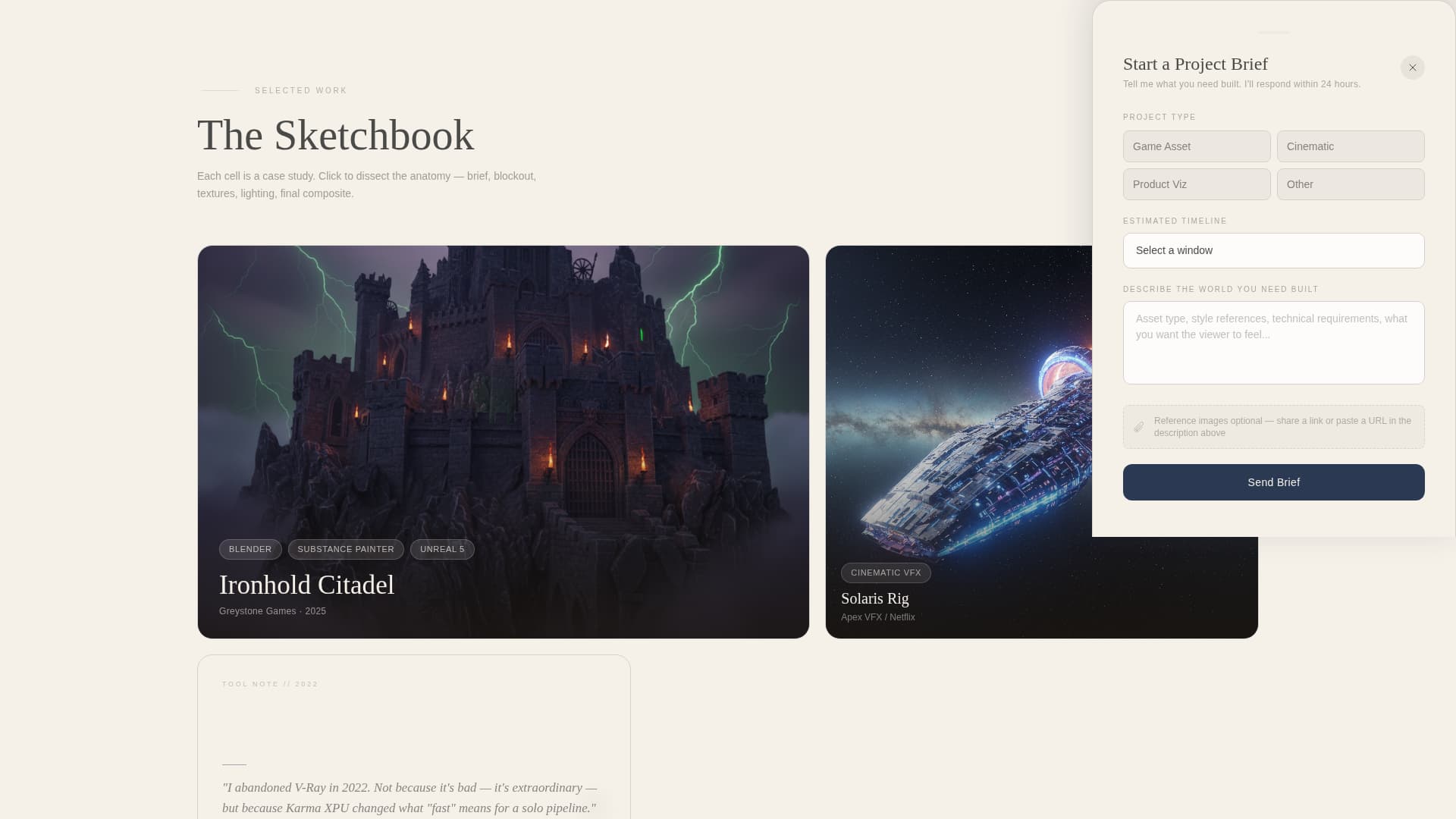 Atelier - Immersive 3D Artist Landing Page Template Template | Build ...